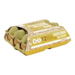 Huevos de gallinas sueltas en el gallinero Alipende 12u "clase l"